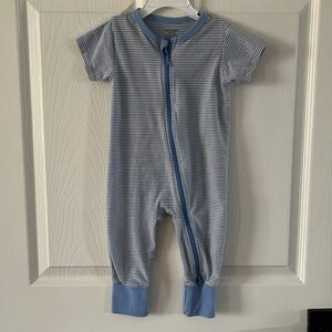 Baby Romper Jumpsuit 2 Way Zipper Short Sleeve Footless
